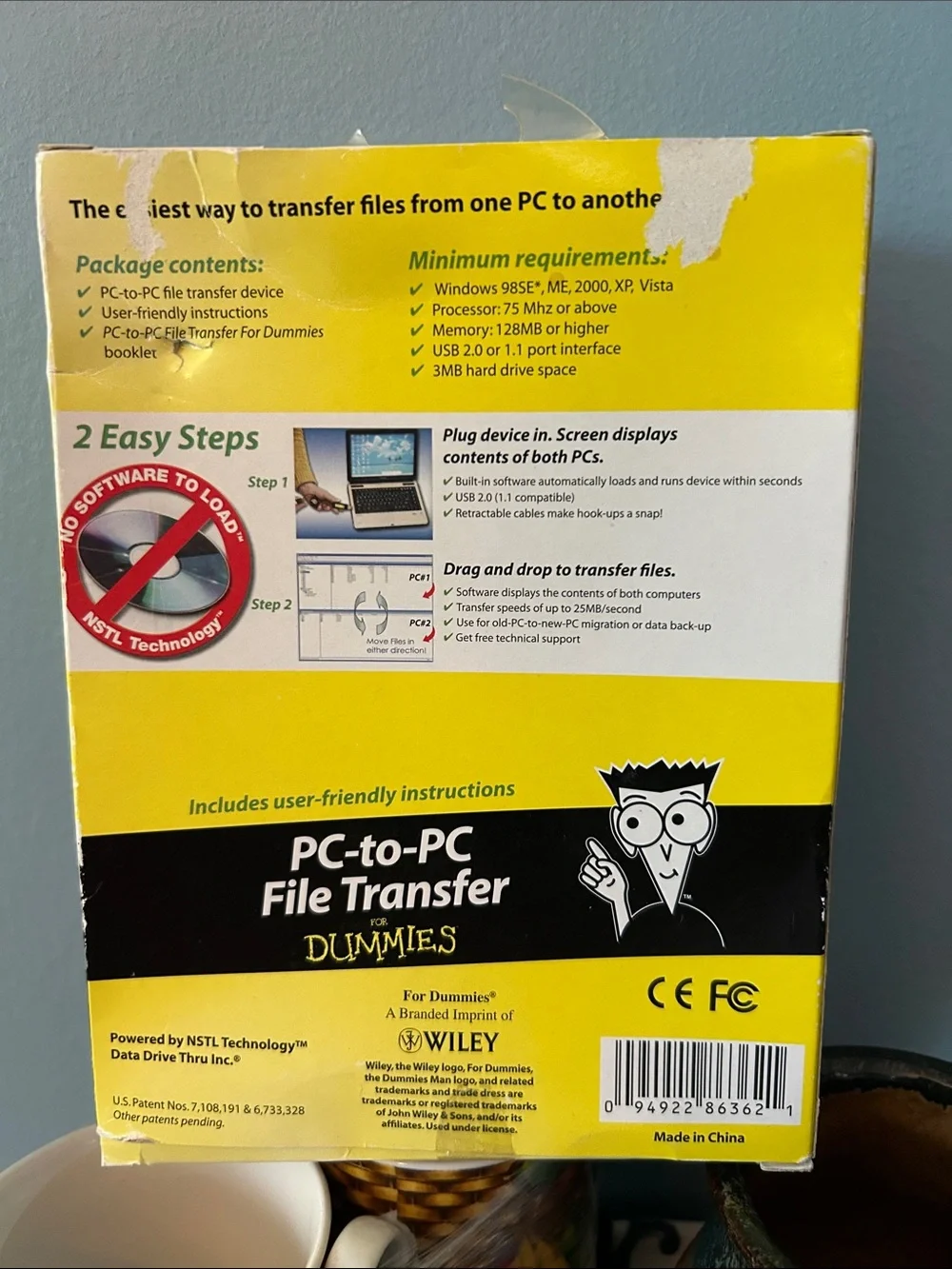 PC-to-PC File Transfer Cable for Dummies - Black New in Box